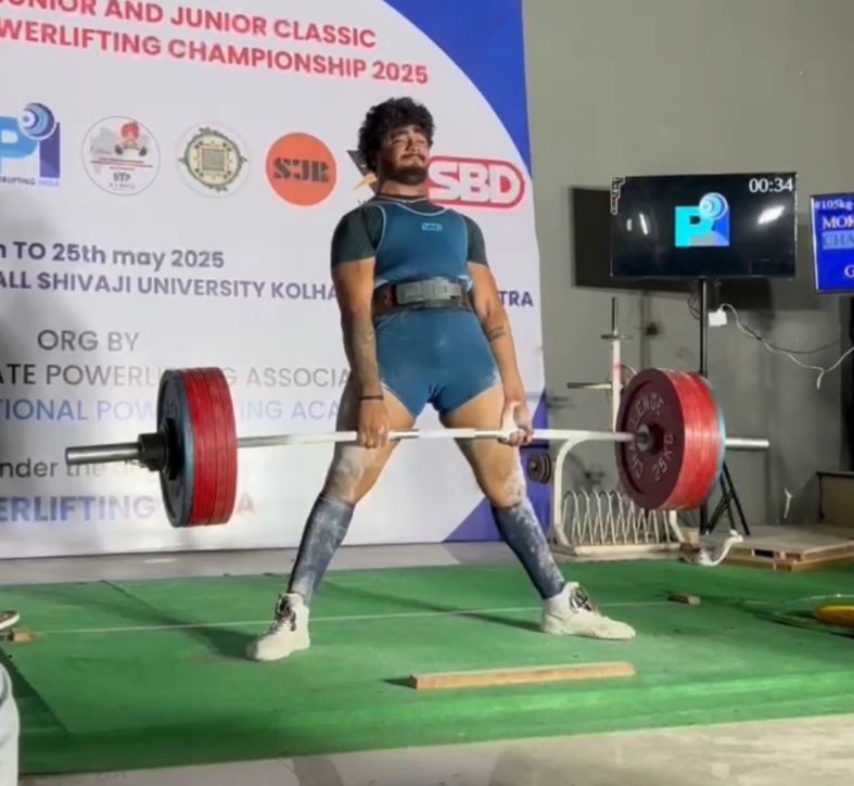 271 kg national record deadlift, Kolhapur 2025